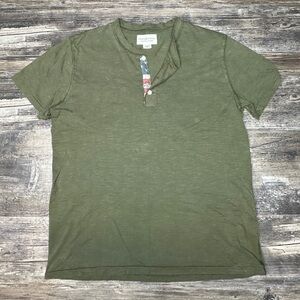 Denim & Supply Ralph Lauren Henley - Olive Green - T-Shirt - Large - GUC